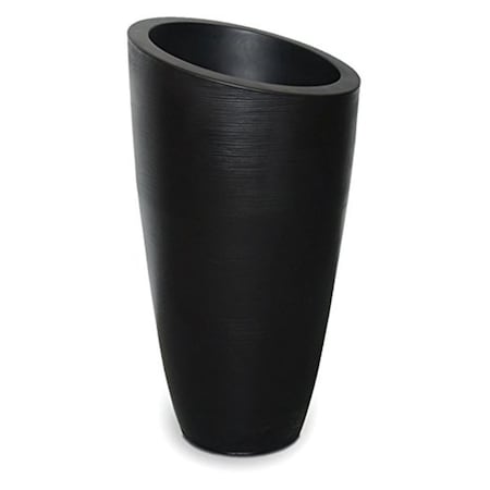 Lawnitator 42 in. Modesto Tall Planter, Black LA2621785